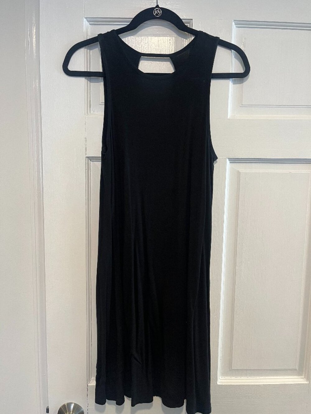 Mossimo Supply Co. Black Sleeveless Swing Dress — Open Back Cutout, Size S